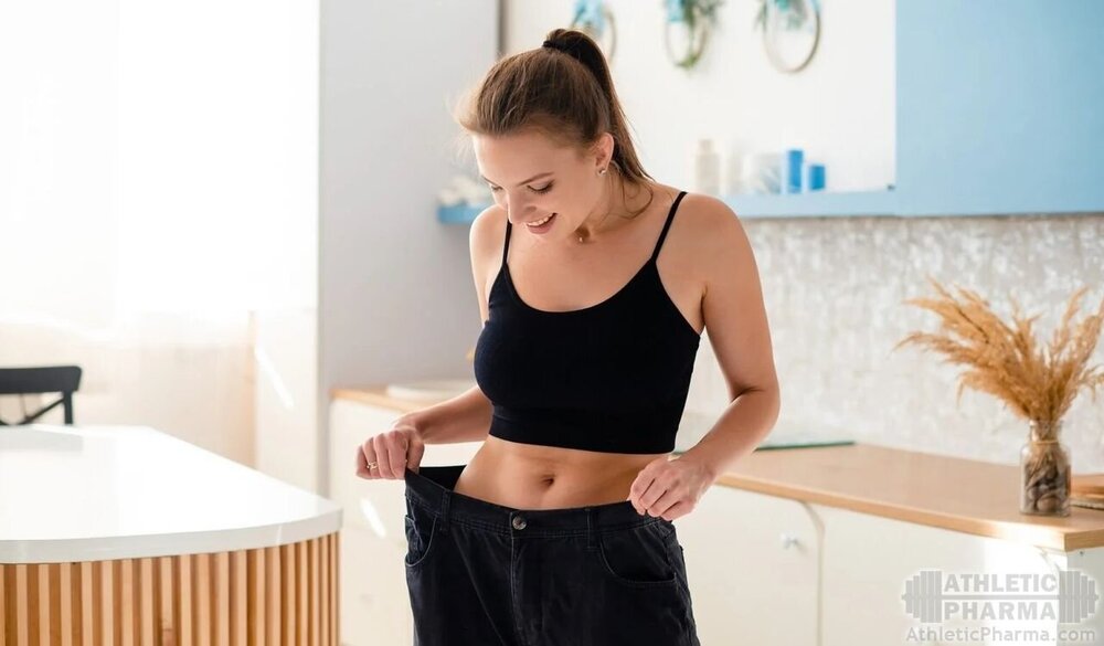 Девушка худеет на диете